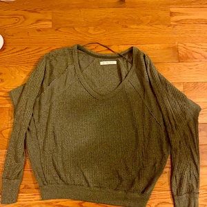 We the free v-neck green top!